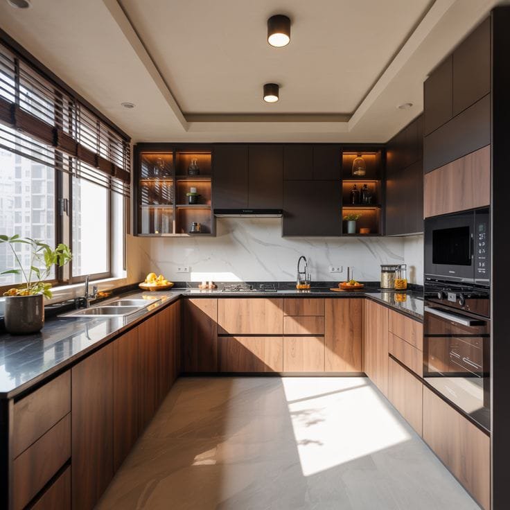 U shape kitchen